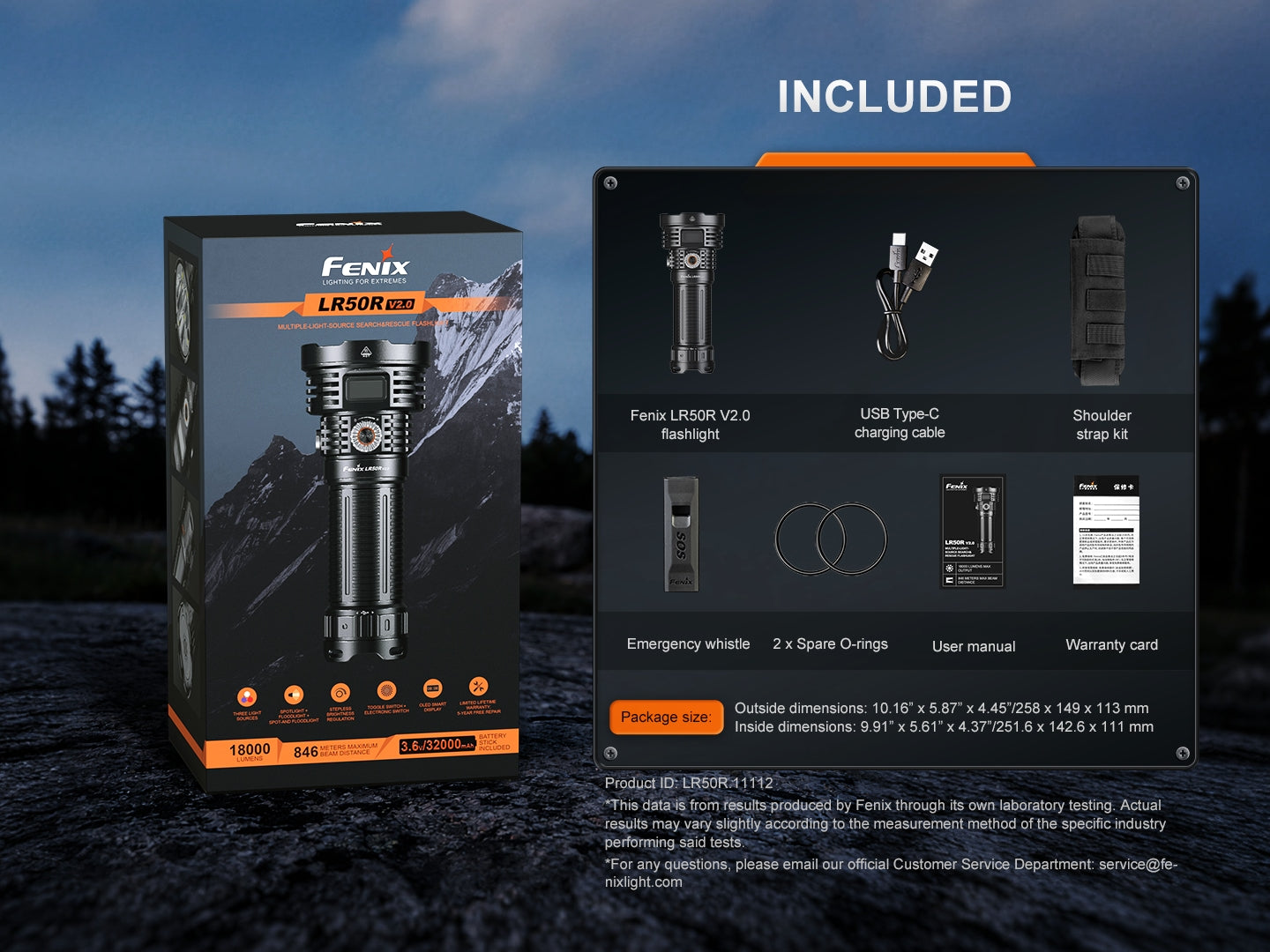 LR50R V2.0 Flashlight (18,000 lumens)