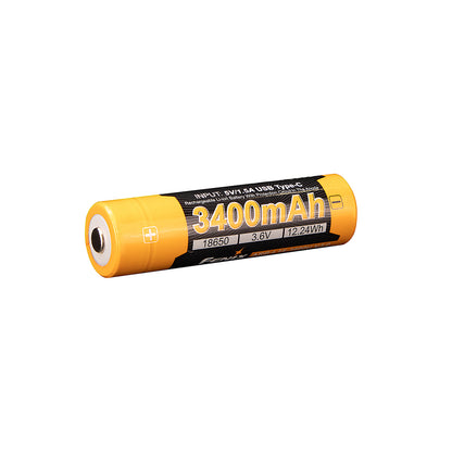 Battery 18650 3400mAh USB C Rechargeable