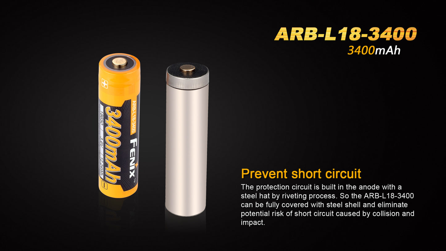 Rechargeable Battery 18650 3400mAh