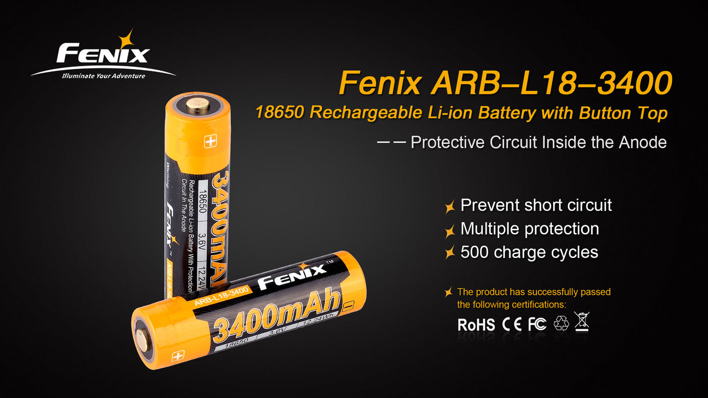 Rechargeable Battery 18650 3400mAh