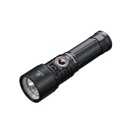Black Fenix LD45R Flashlight with visible brand logo on a white background