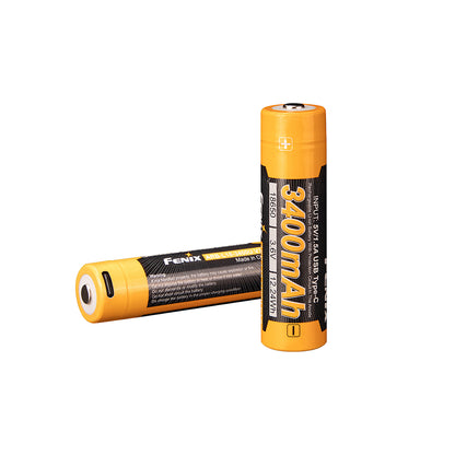 Battery 18650 3400mAh USB C Rechargeable