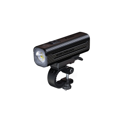 Fenix BC28R Rechargeable Bike Light with mounting bracket on a white background