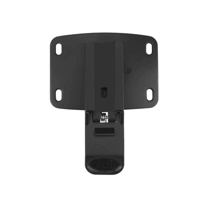 Black bike light helmet mount with a quick-release buckle and thick cushioning