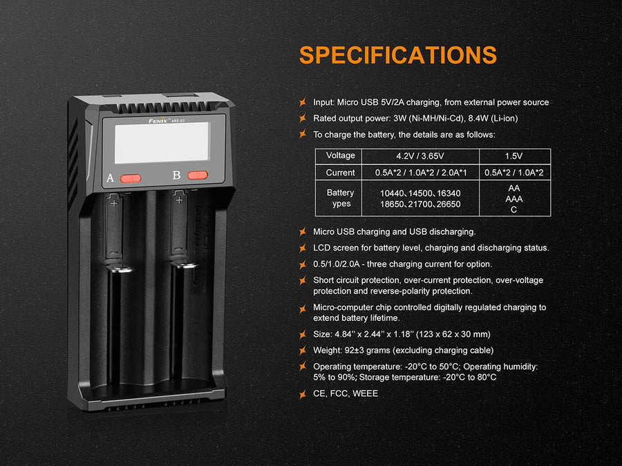 D2 Battery Charger - 2 slots