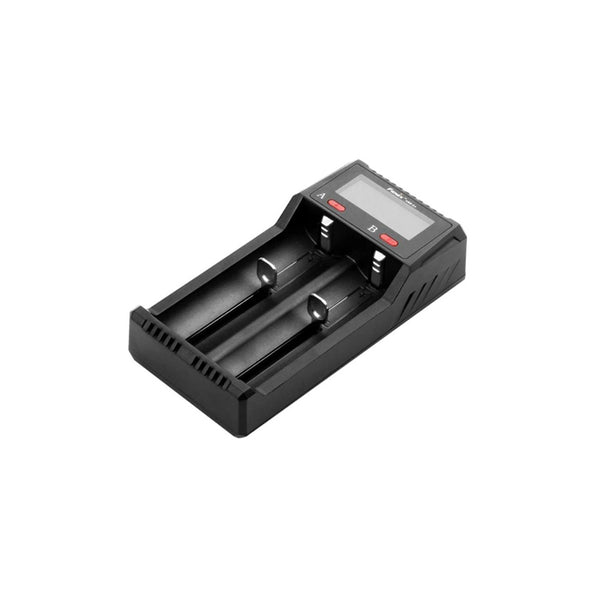 A dual-channel smart charger. The charger is designed to be compatible with various rechargeable batteries and includes a micro USB charging port.