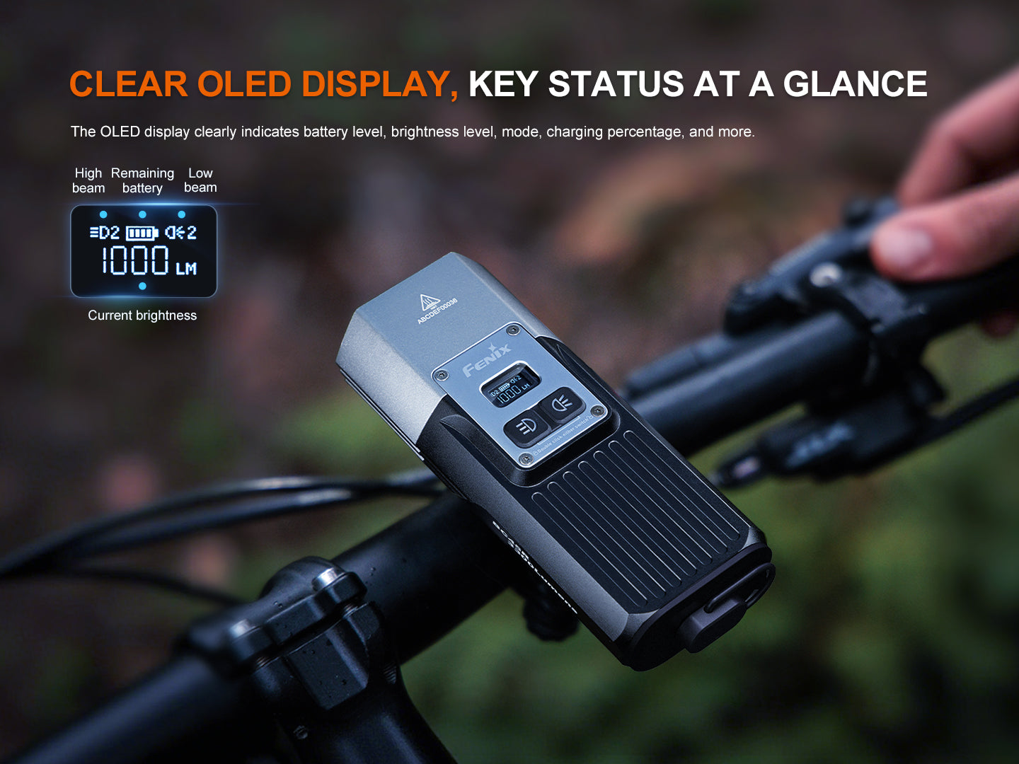 Bike Light BC45R, black (3300 lumens)
