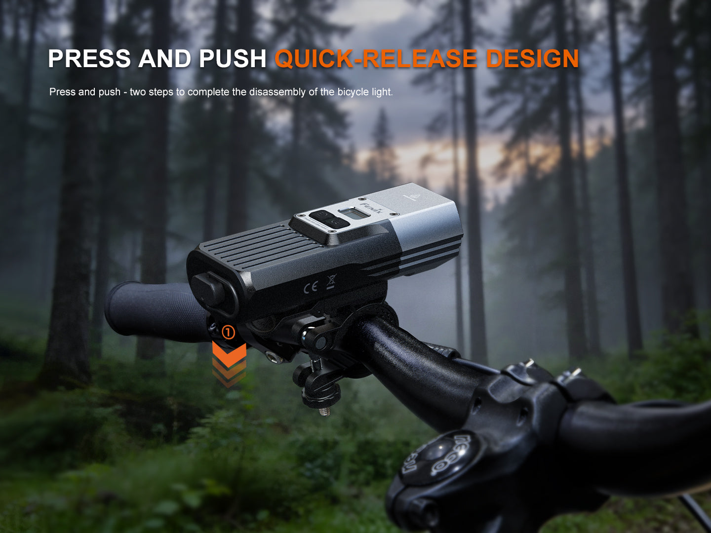 Bike Light BC45R, black (3300 lumens)