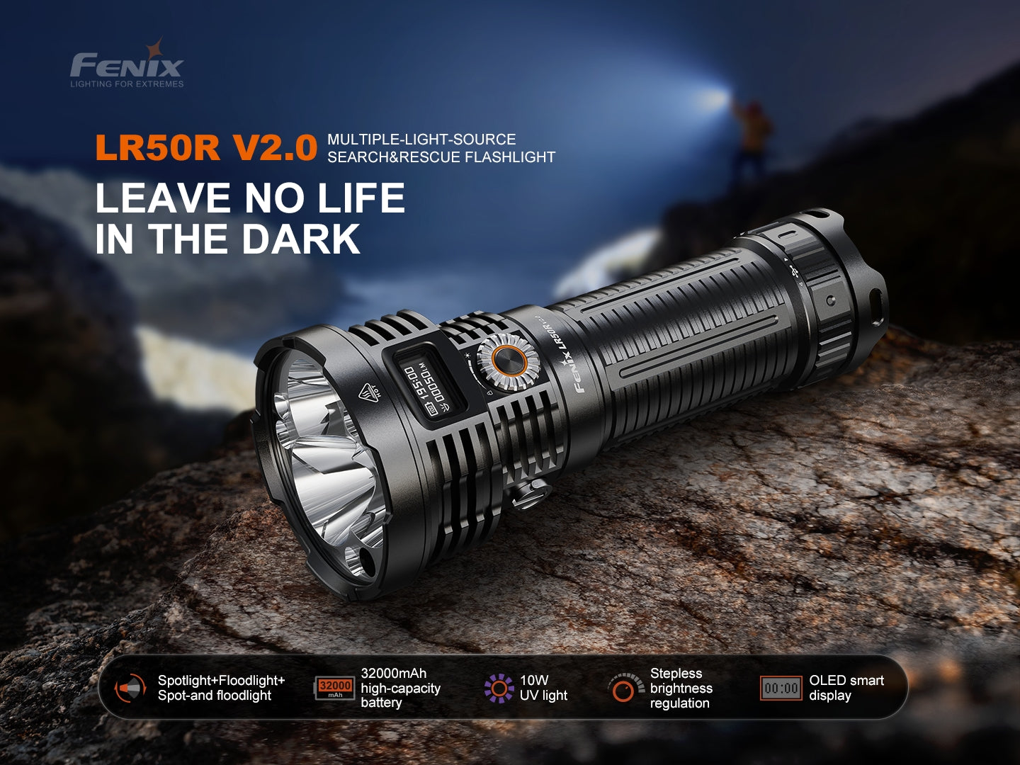 LR50R V2.0 Flashlight (18,000 lumens)