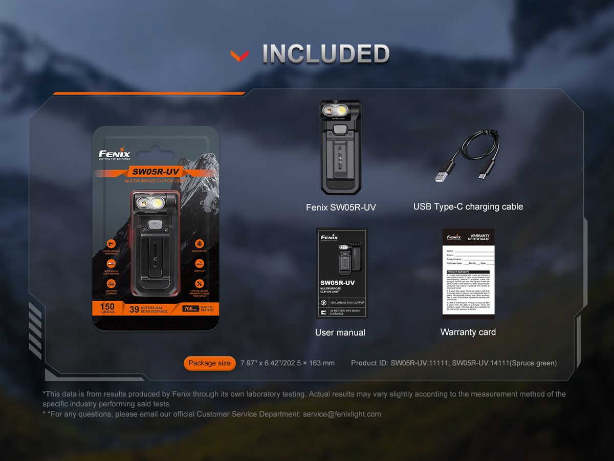 Fenix Flashlight SW05R-UV