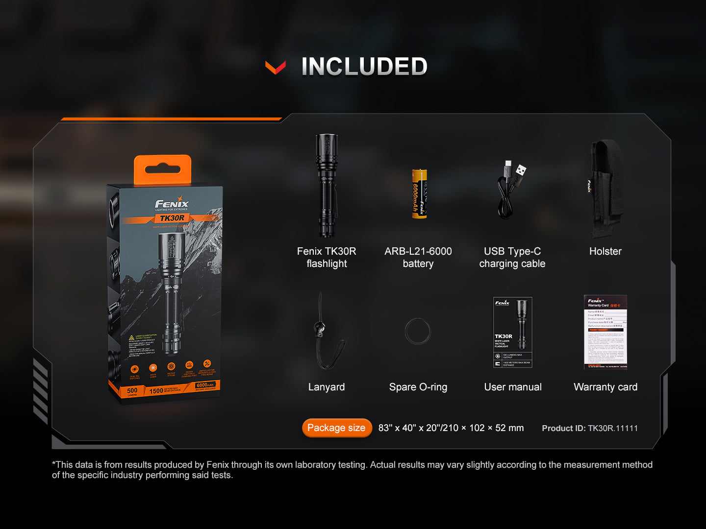 TK30R Flashlight (500 lumens)