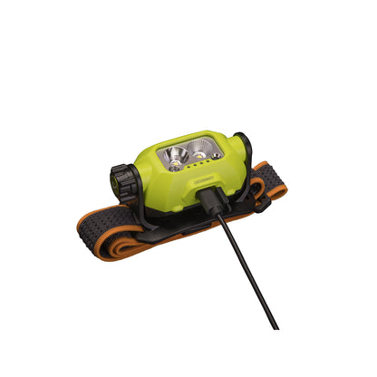 Fenix WH23R Headlamp being charged with USB cable