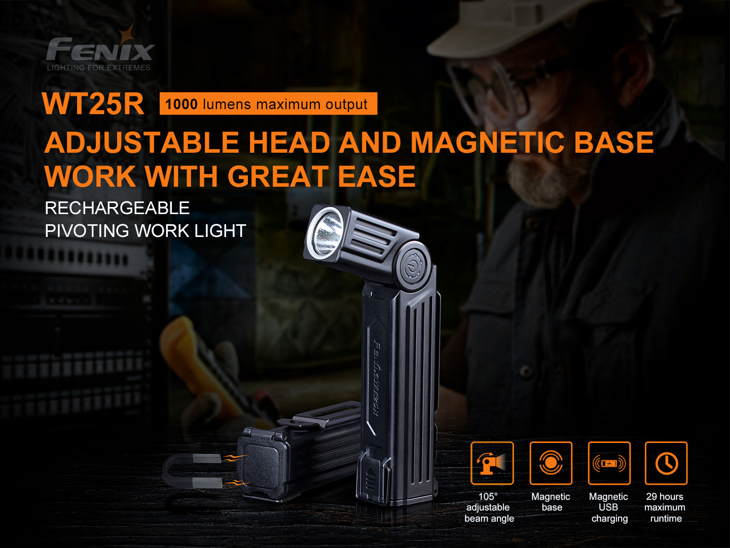 WT25R Work Torch (1000 lumens)
