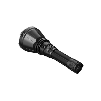 Black Fenix HT18R V2.0 Flashlight on a white background