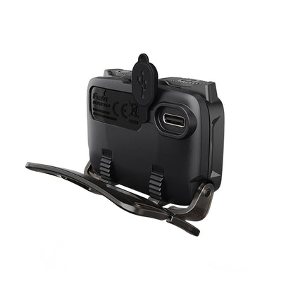 Back of Fenix HL12R V2.0 Headlamp with USB charging port
